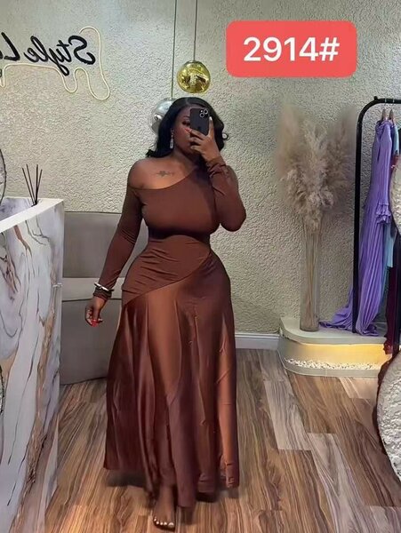 Robe longue asymétrique pour femmes