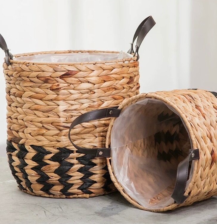 WOVEN BASKET PLANTER