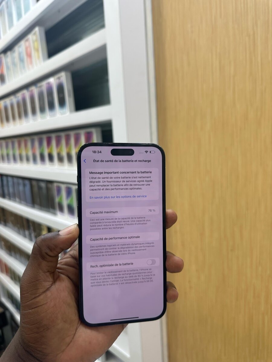 14 pro max 256giga batterie 76