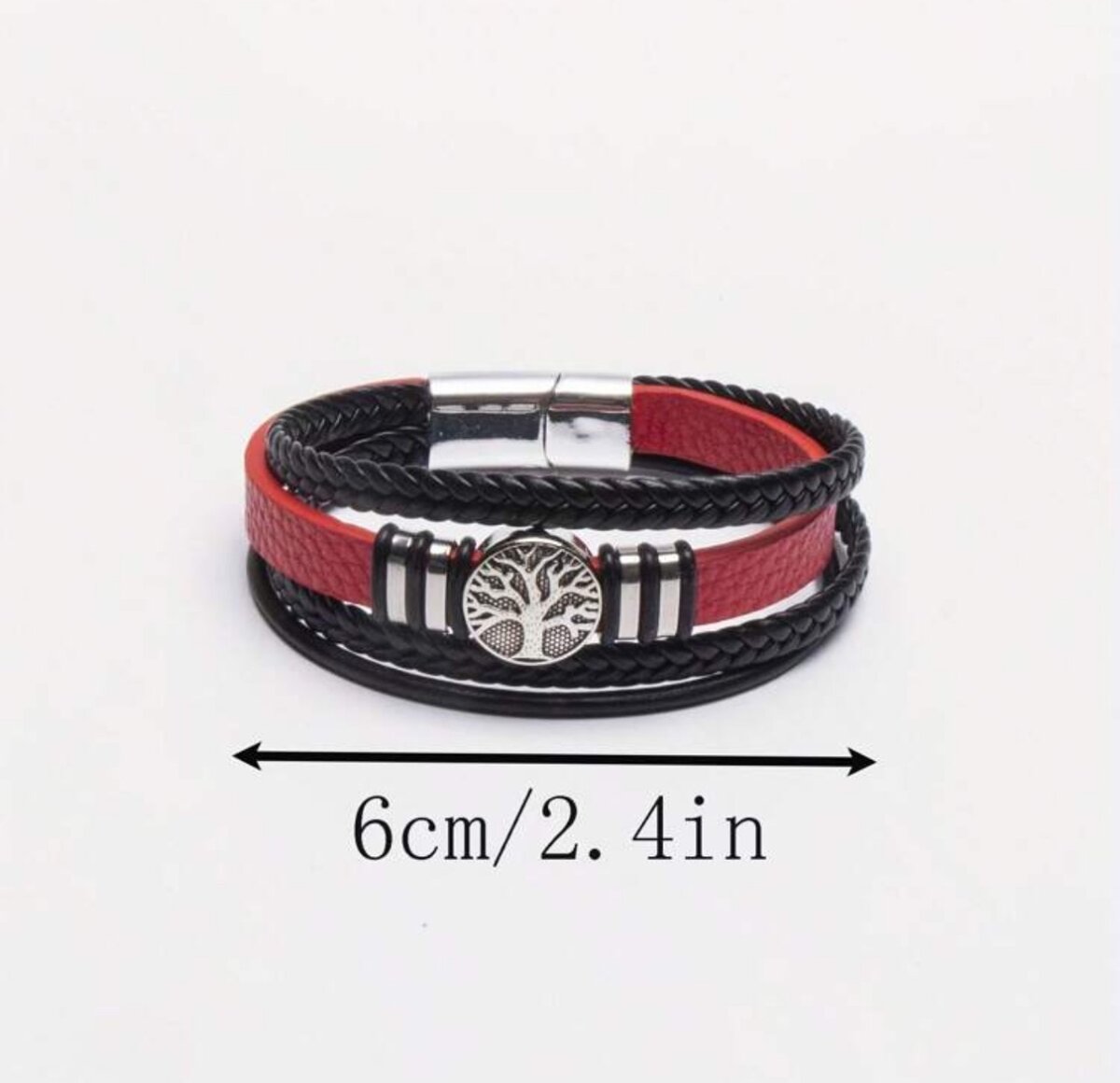 Bracelet en cuir arbre de vie