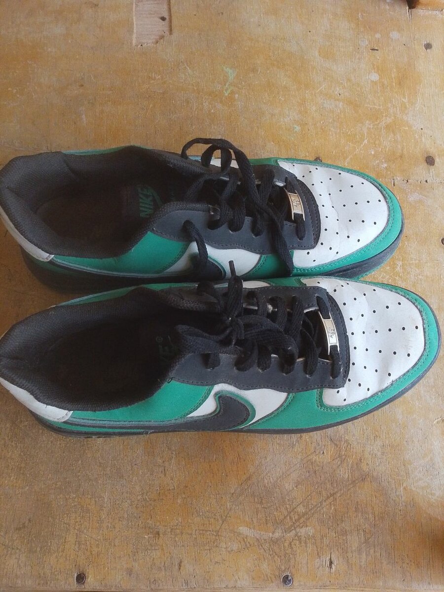 Baskets sport vert-blanc