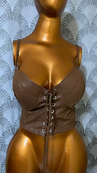 Corset bustier marron