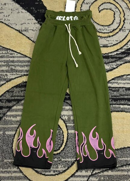 Pantalon motif flamme cool