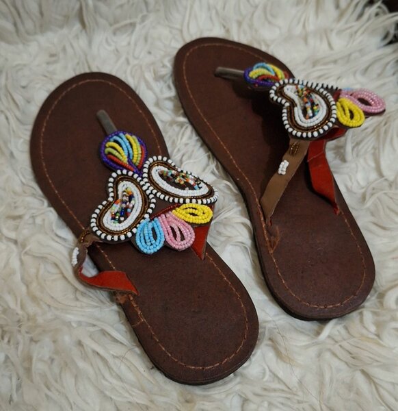 Sandales Bohèmes Perles Colorées