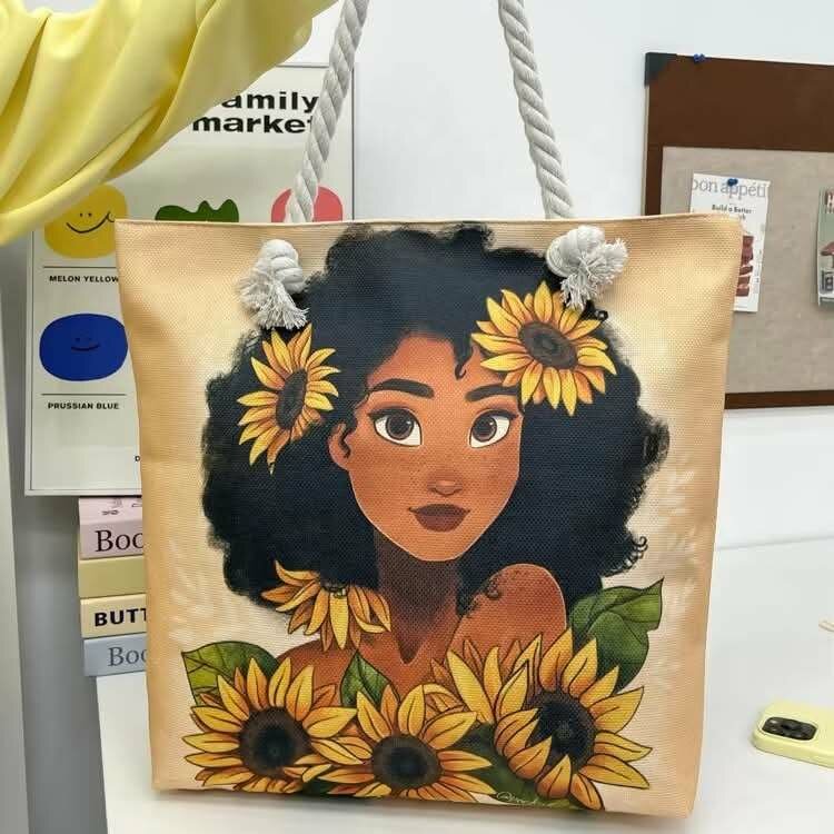 Sac cabas illustré fleurs