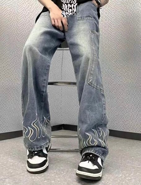 Jeans larges décontractés homme