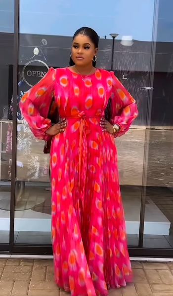 Women's long dress with print