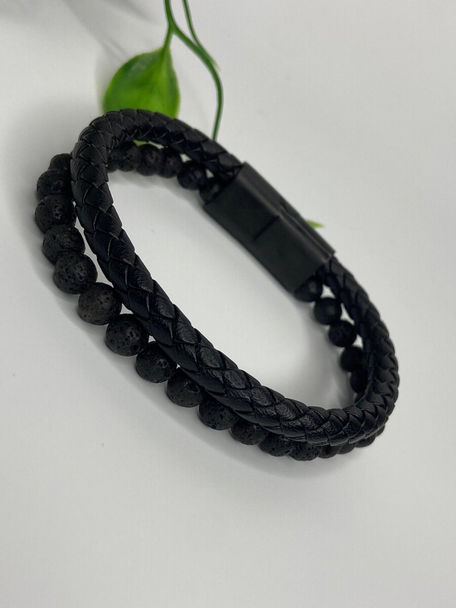 Durable Leather Steel Bracelets for Men