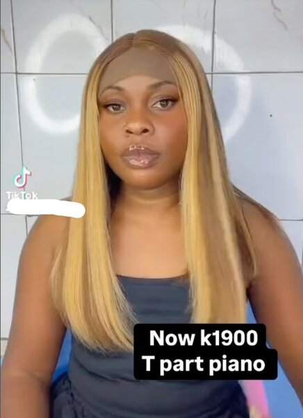 Beautiful and elegant women's wigs T part piano