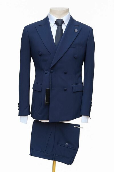 Costume Homme Élégant Double Boutonnage