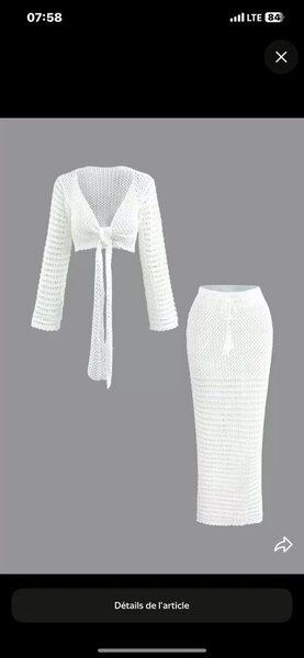 Ensemble Crochet Élégant Femme