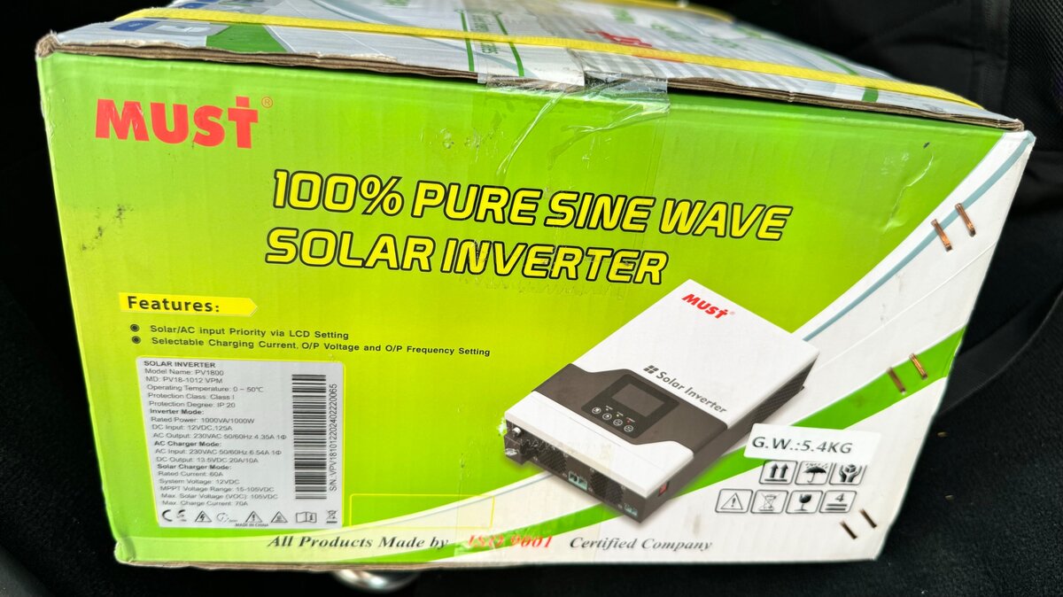 1KVA/1000W HYBRID SOLAR INVERTER (MUST)