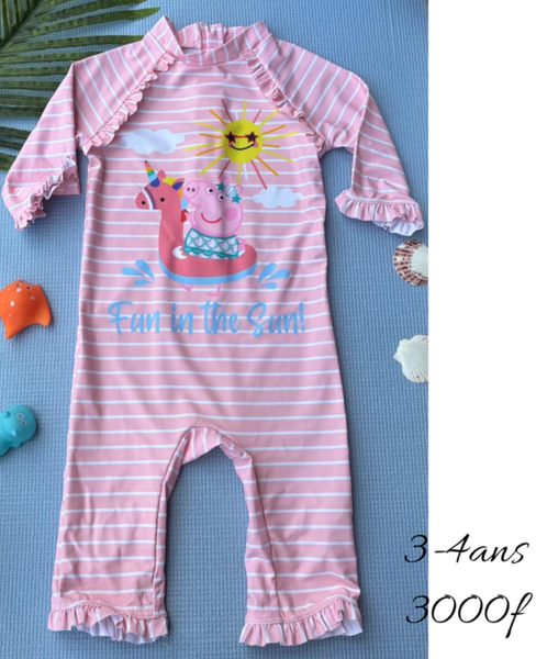 maillot de bain une pièce à manches longues pour fille