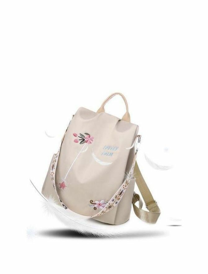 Sac à dos brodé anti-vol