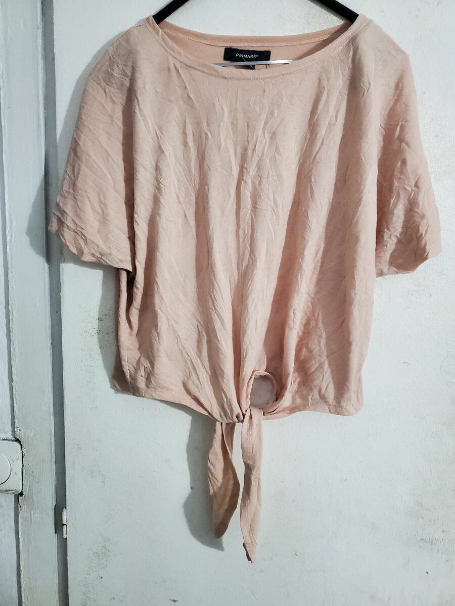 T-shirt rayé à nouer femme