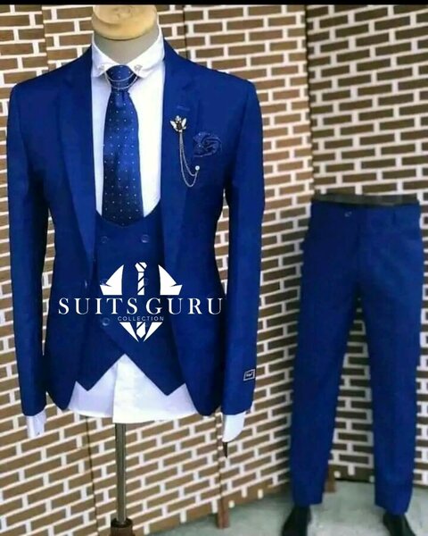 Elegant men's suit blue