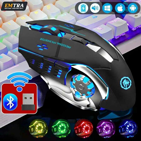 Souris de jeu sans fil RGB