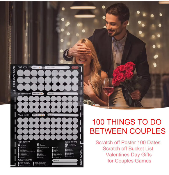 Poster à gratter en Couples