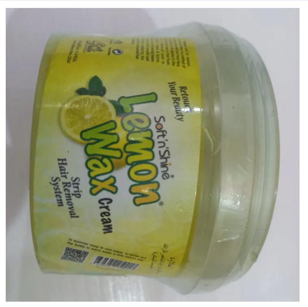 SOFT N SHINE LEMON WAX CREAM 450gm strip hair removal system