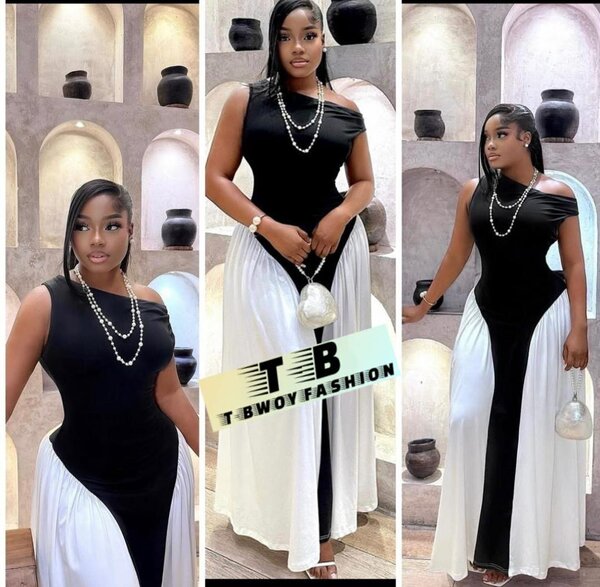 Robe élégante bicolore femme