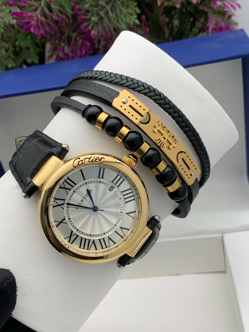 Men watch with bracelet