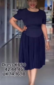 Beautiful women's dress  dark  blue  color