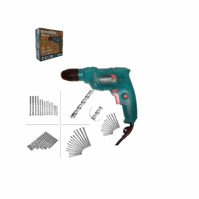 Meakida Perceuse à Percussion 500w Inox