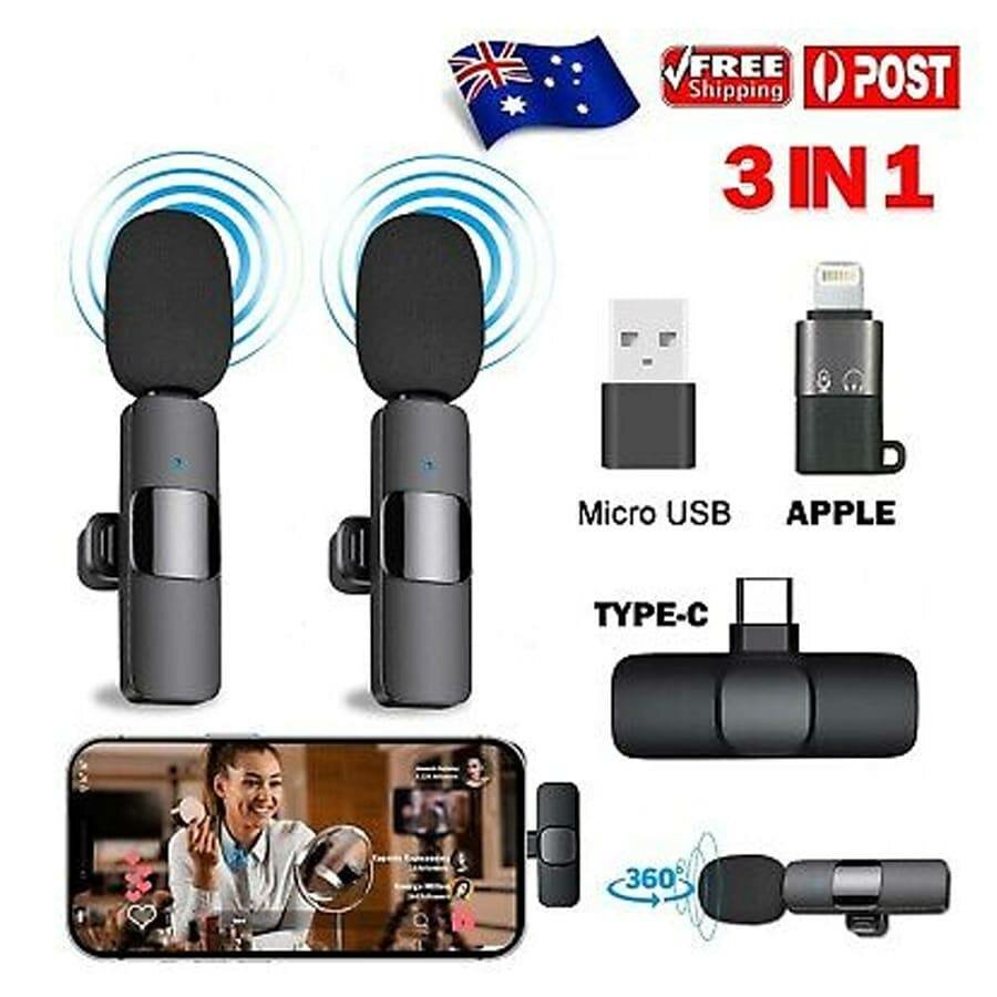 Microphone sans fil K9 pour Type C  et iPhone