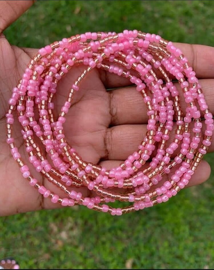 Pink Beaded Bracelet Set