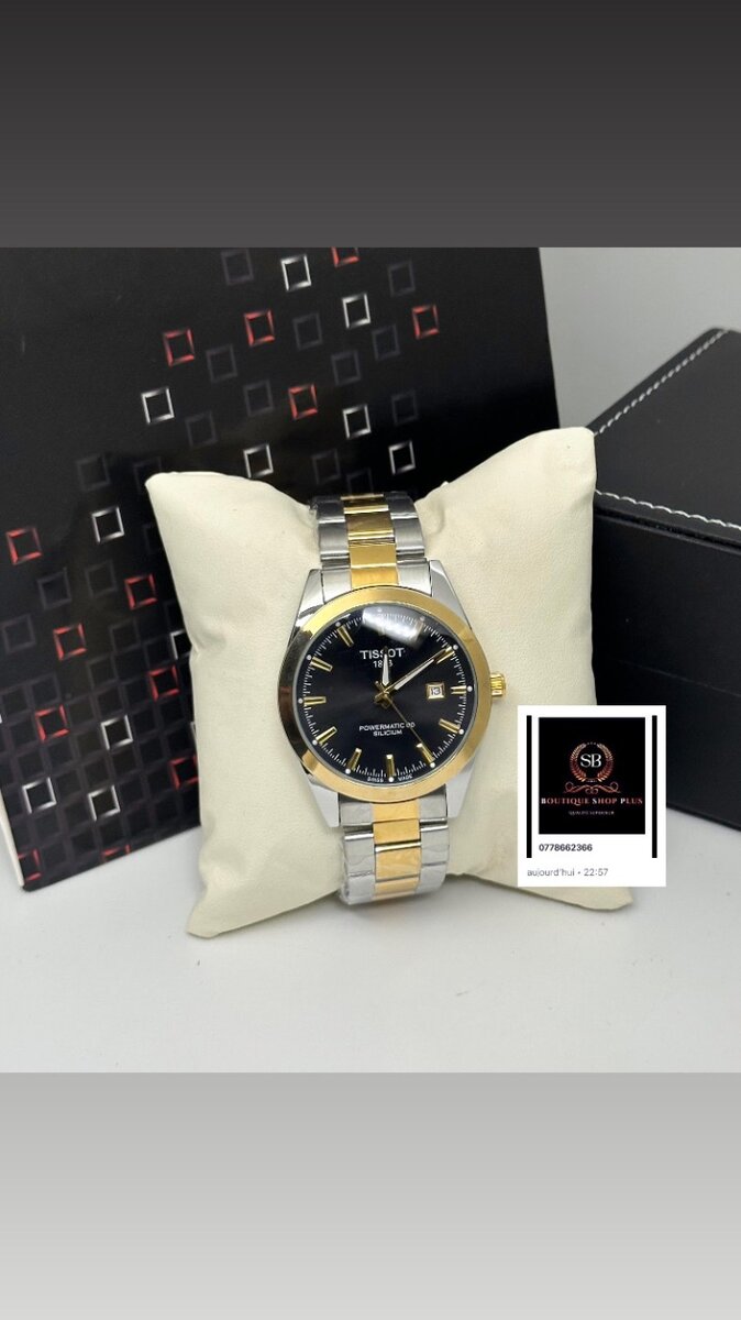 Montre élégante Tissot bicolore