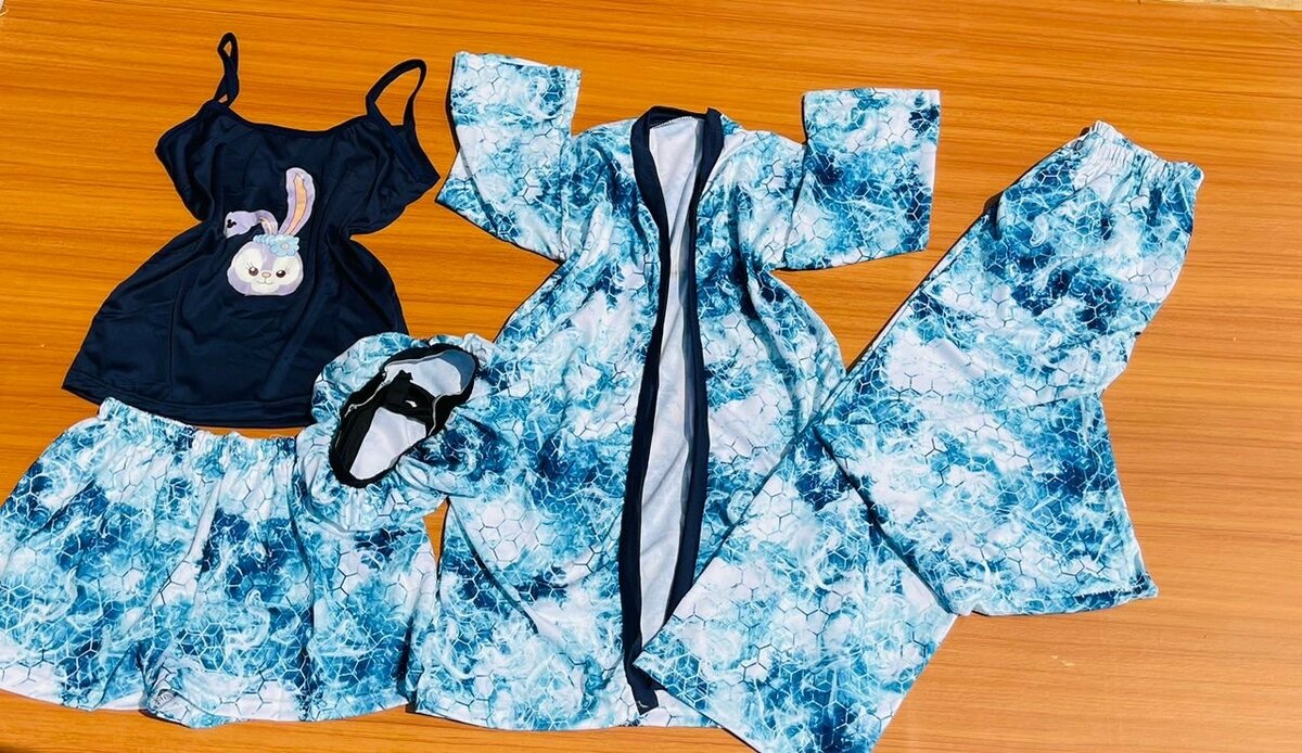 Ladies 5 in 1 night wear available in all sizes