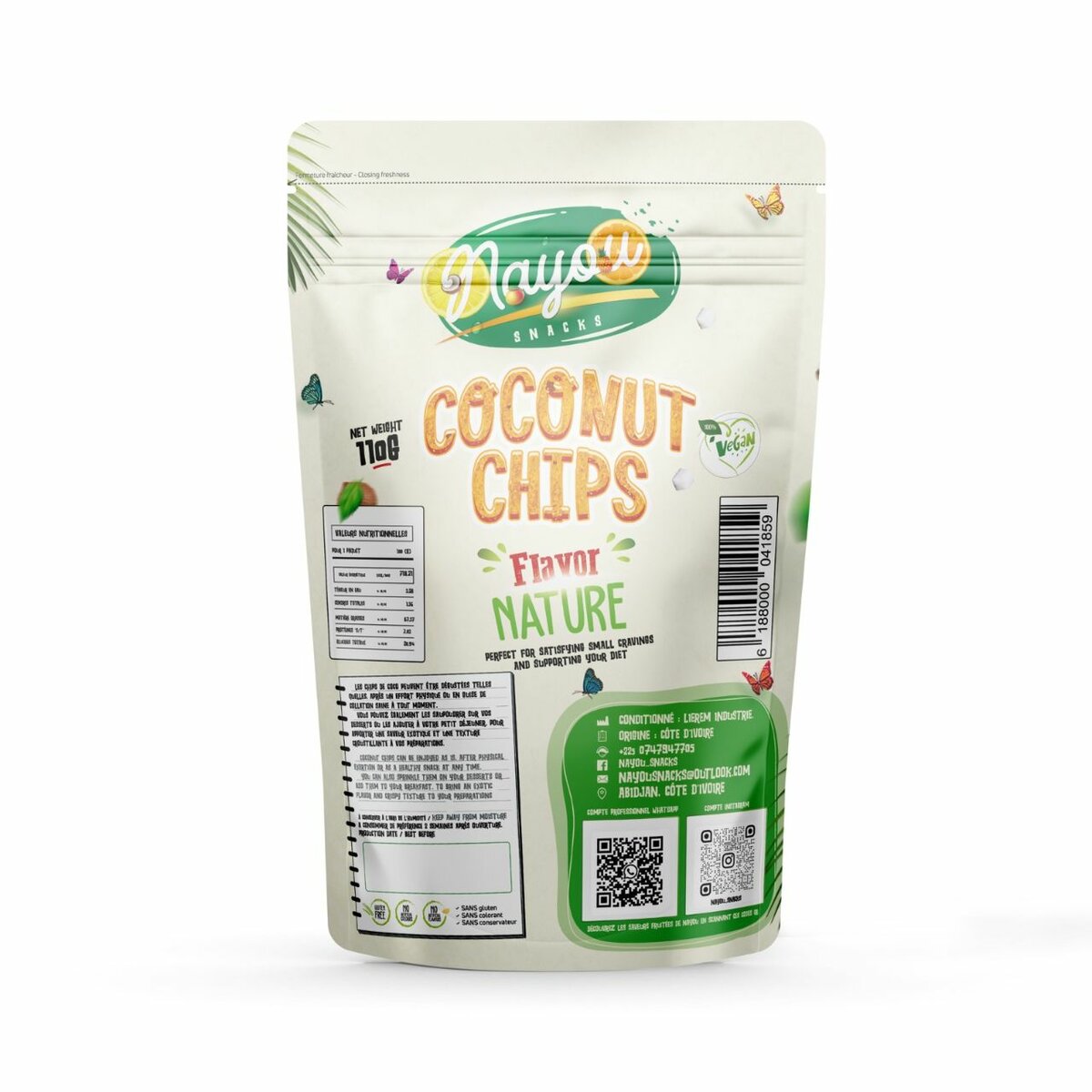 Chips de coco nature