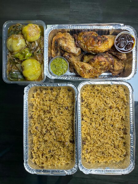 Plat africain poulet et riz