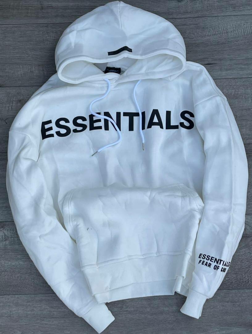 Sweat à capuche blanc imprimé