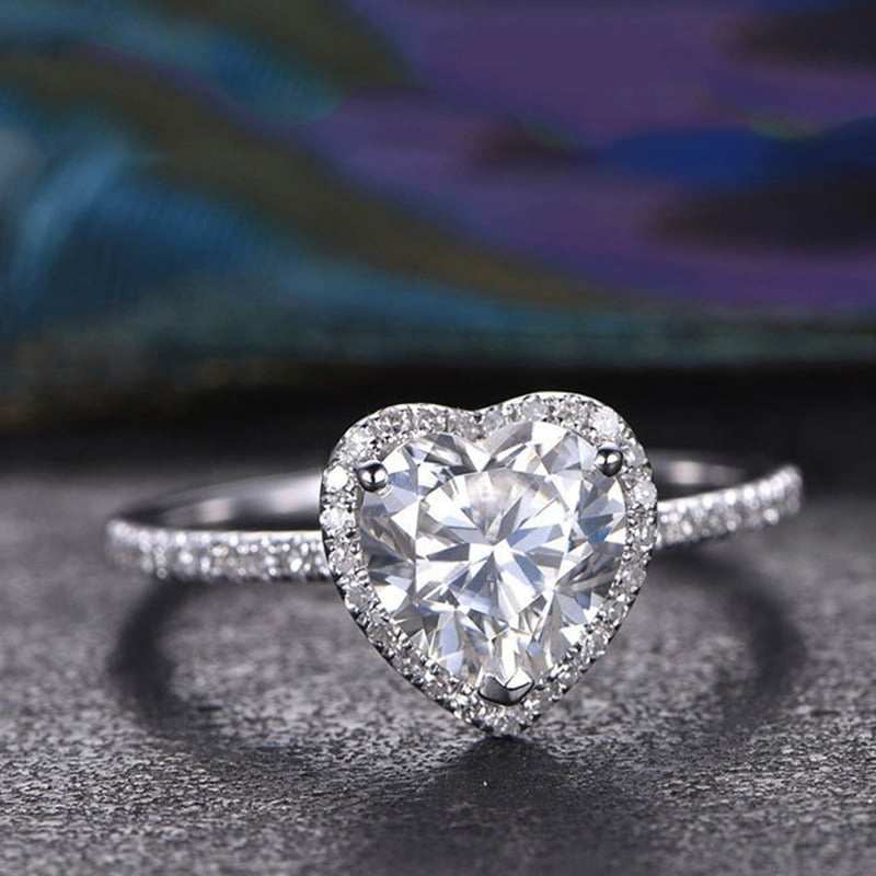 Heart zirconia promise Ring (Free case)