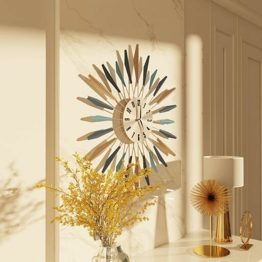 Mid Century Silent Non-Ticking Wall Clock