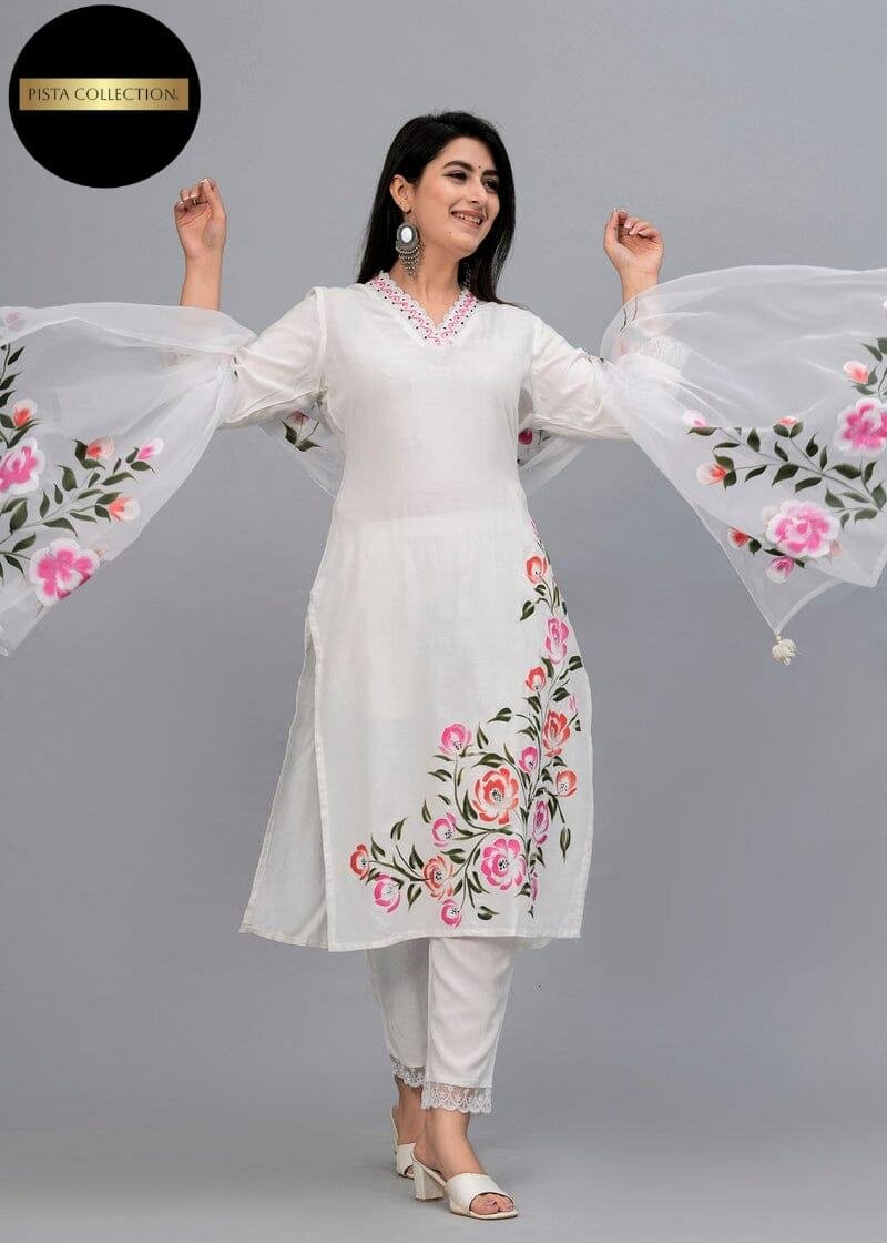 Silk embroidery 3pc dc free