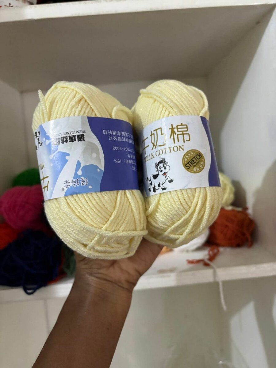 Fil à tricoter doux en coton