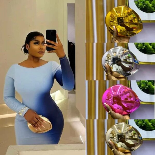 Clutch soirée miroir chic