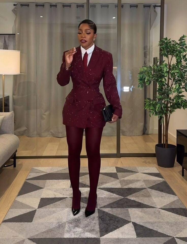 Collant bas rouge bordeaux