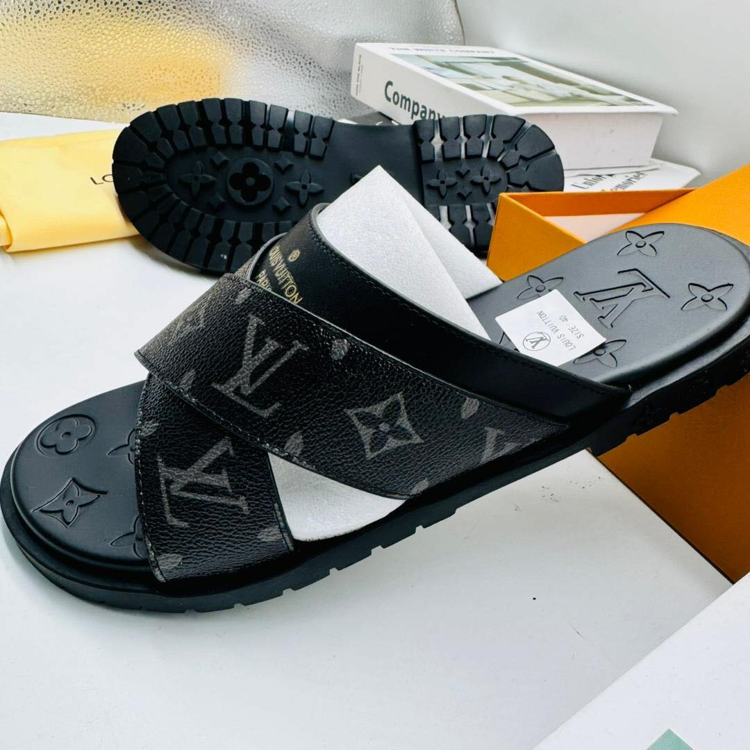 Louis Vuitton Hard Leather Coperate Slides