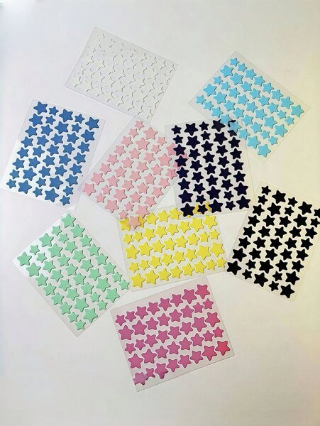 Stickers étoiles colorées