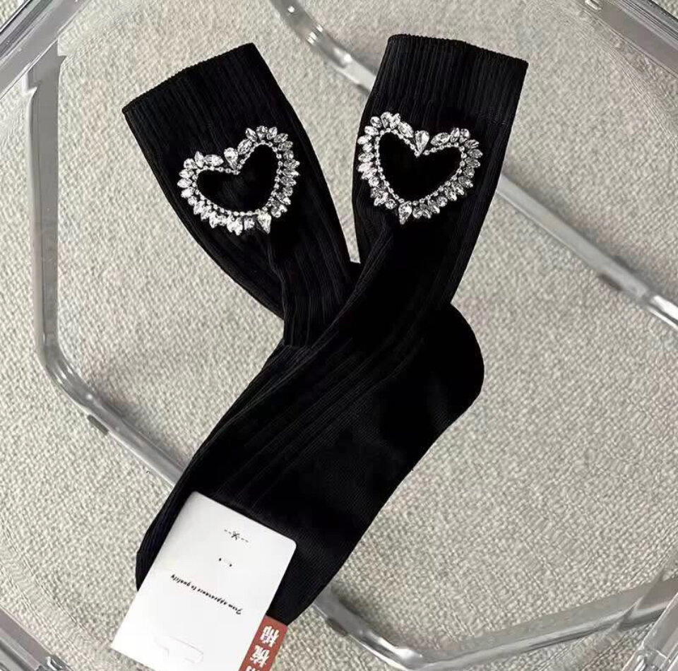 Chaussettes élégantes cœur