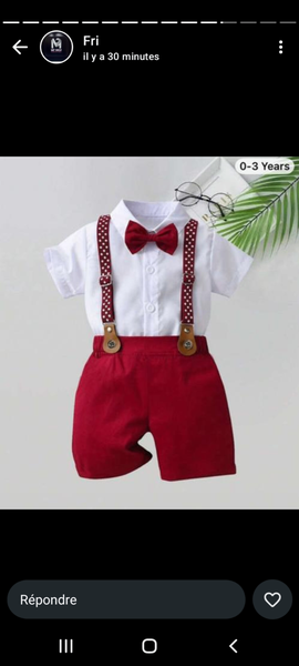 Ensemble bébé rose élégant