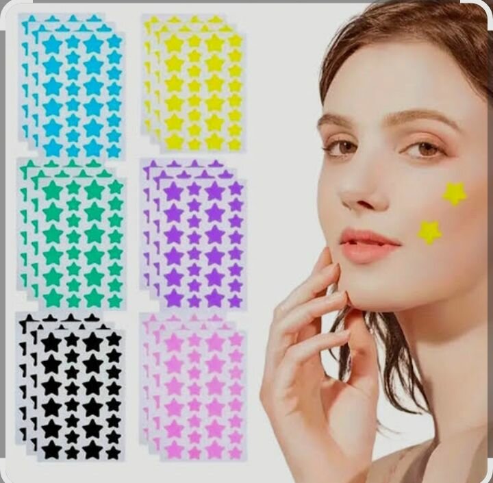 Autocollants Étoiles Colorés Visage