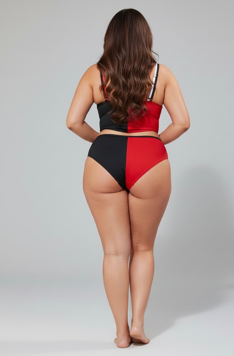 Ensemble lingerie rouge et noir