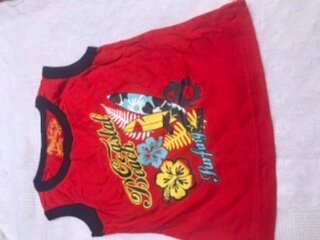 T-shirt de plage enfant rouge