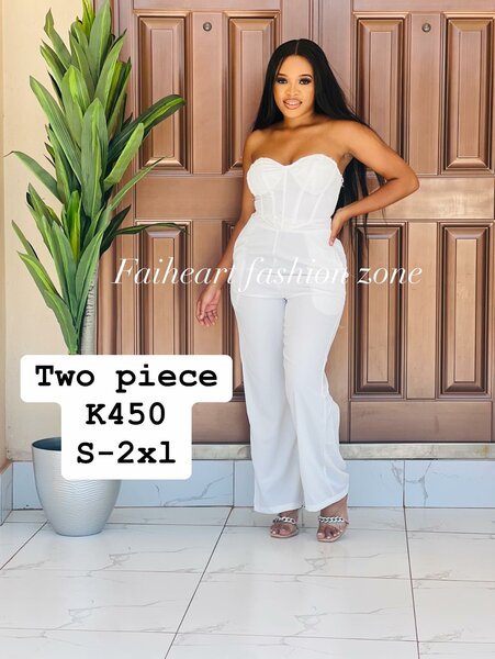 Women's suit white corset and pants