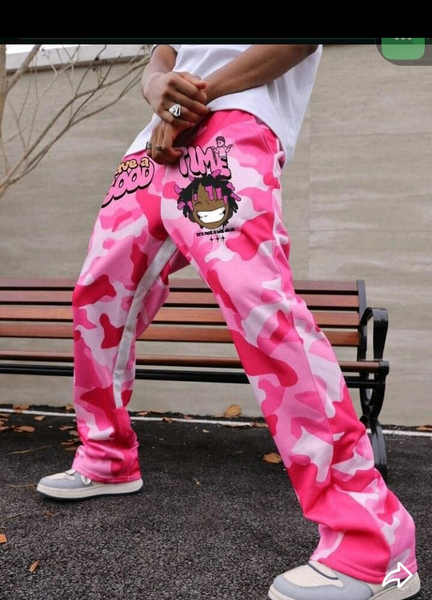 Pantalon camo rose homme