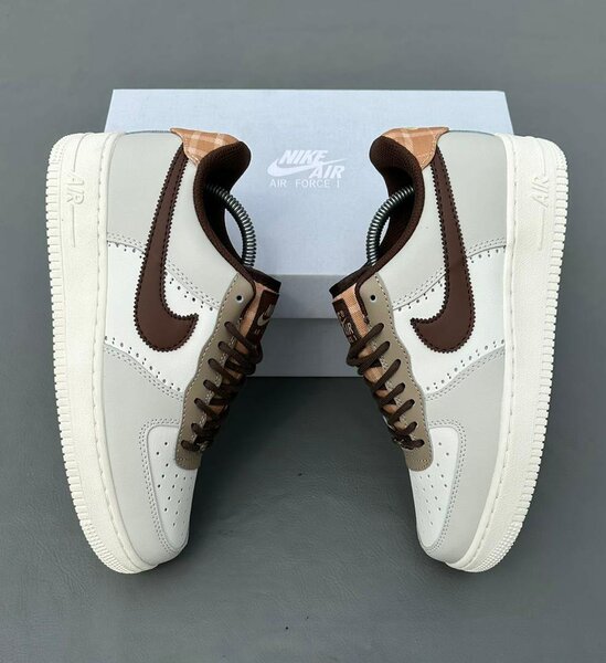 Nike Air Force 1 Marron-Crème